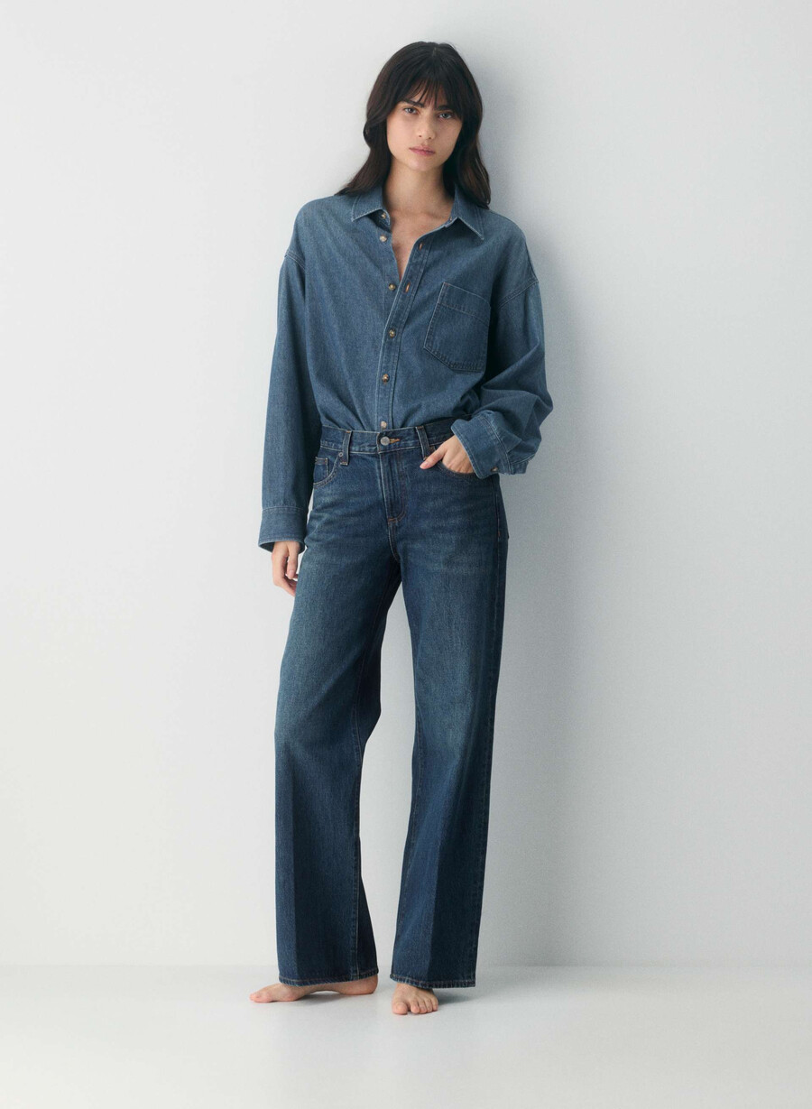 denim forum komfortabel denimskjorte fra 80-tallet be about mØrk blÅ