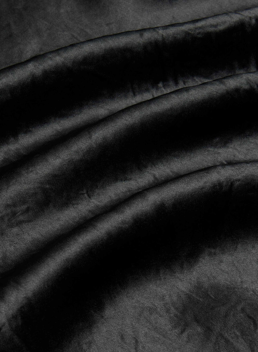 slip satin midi skjørt svart