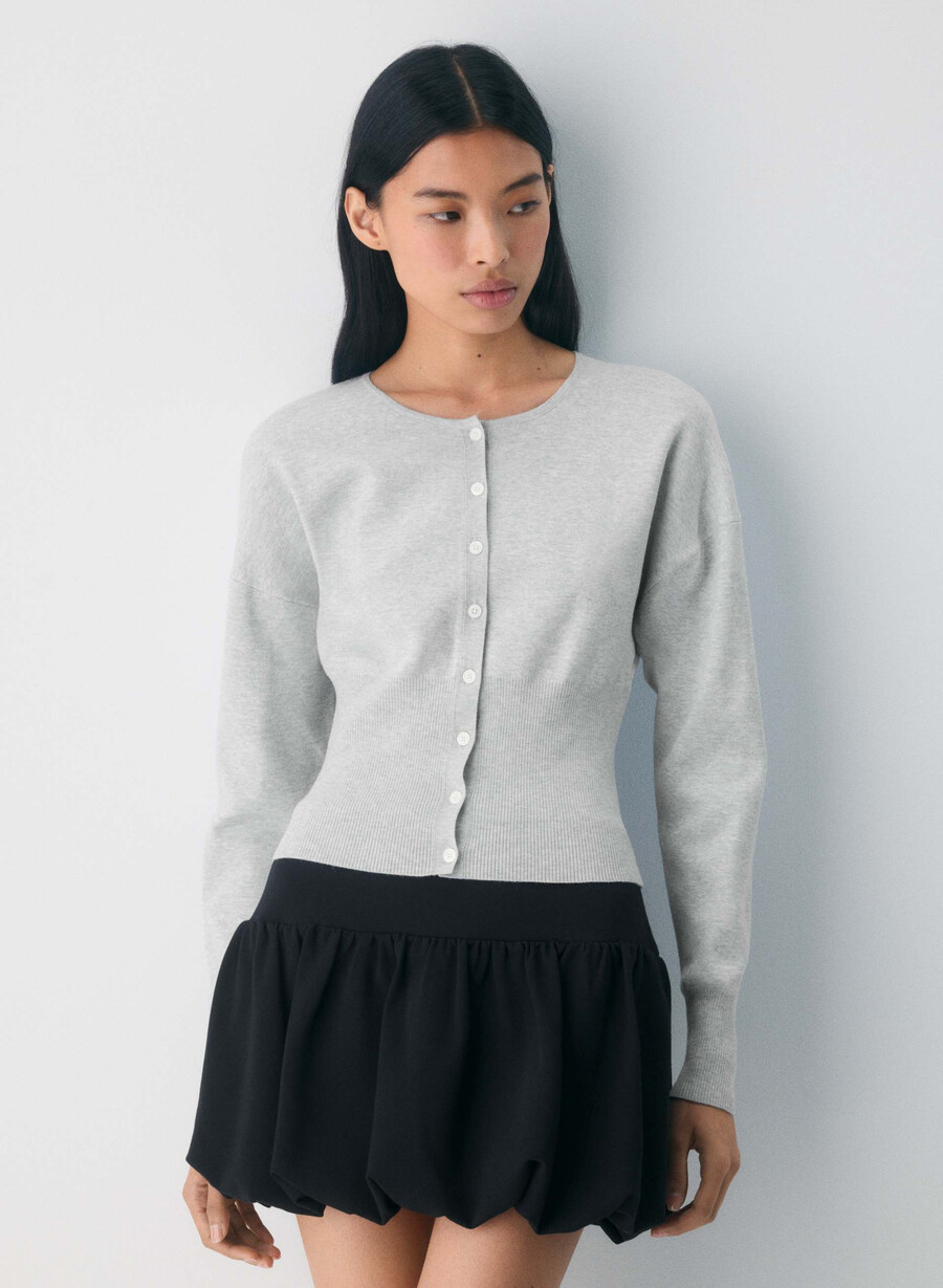 golightly cardigan - wonder yarn heather chrome