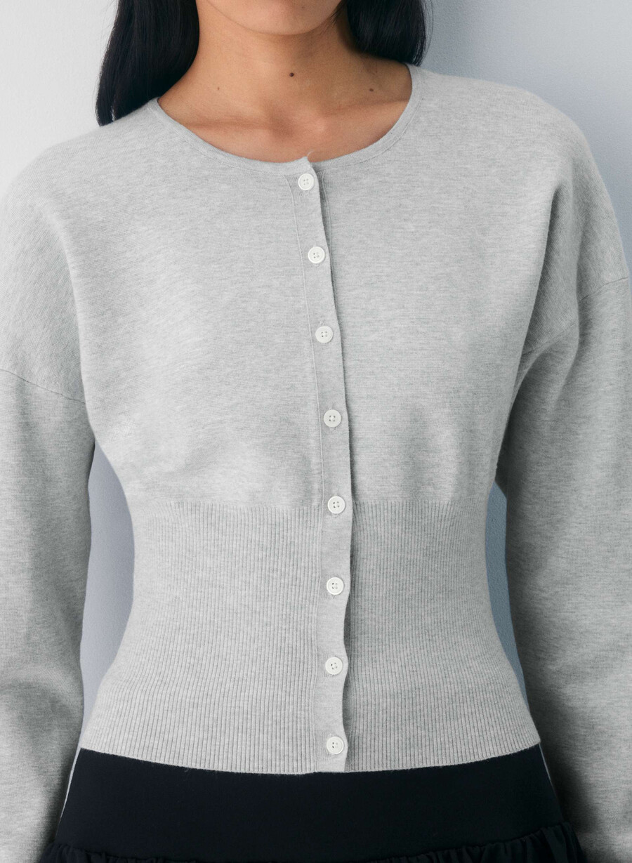 golightly cardigan - wonder yarn heather chrome