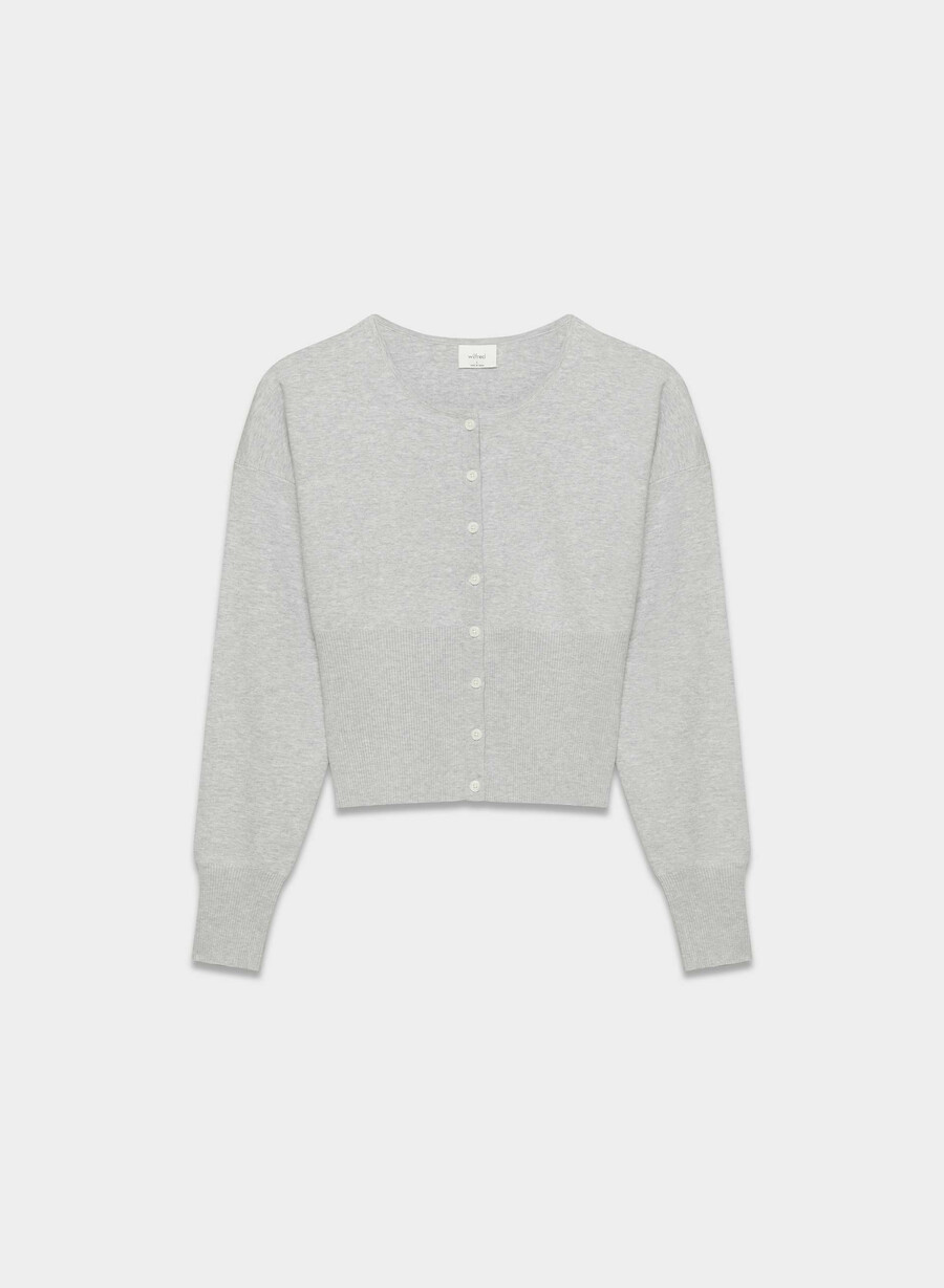 golightly cardigan - wonder yarn heather chrome