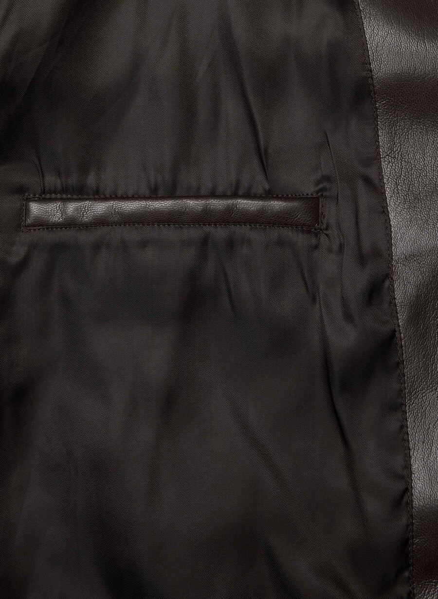 falcon jakke - unreal leather rich mocha brun