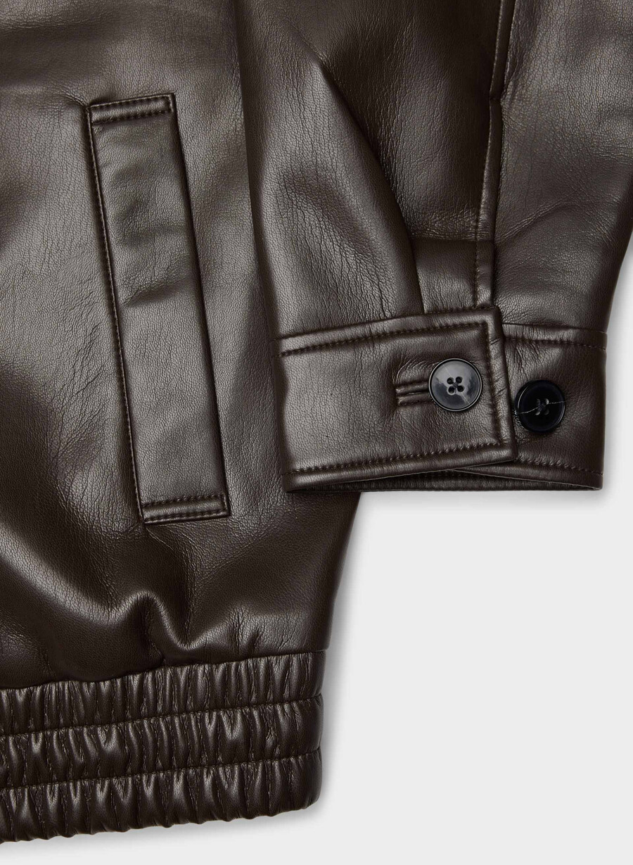 falcon jakke - unreal leather rich mocha brun