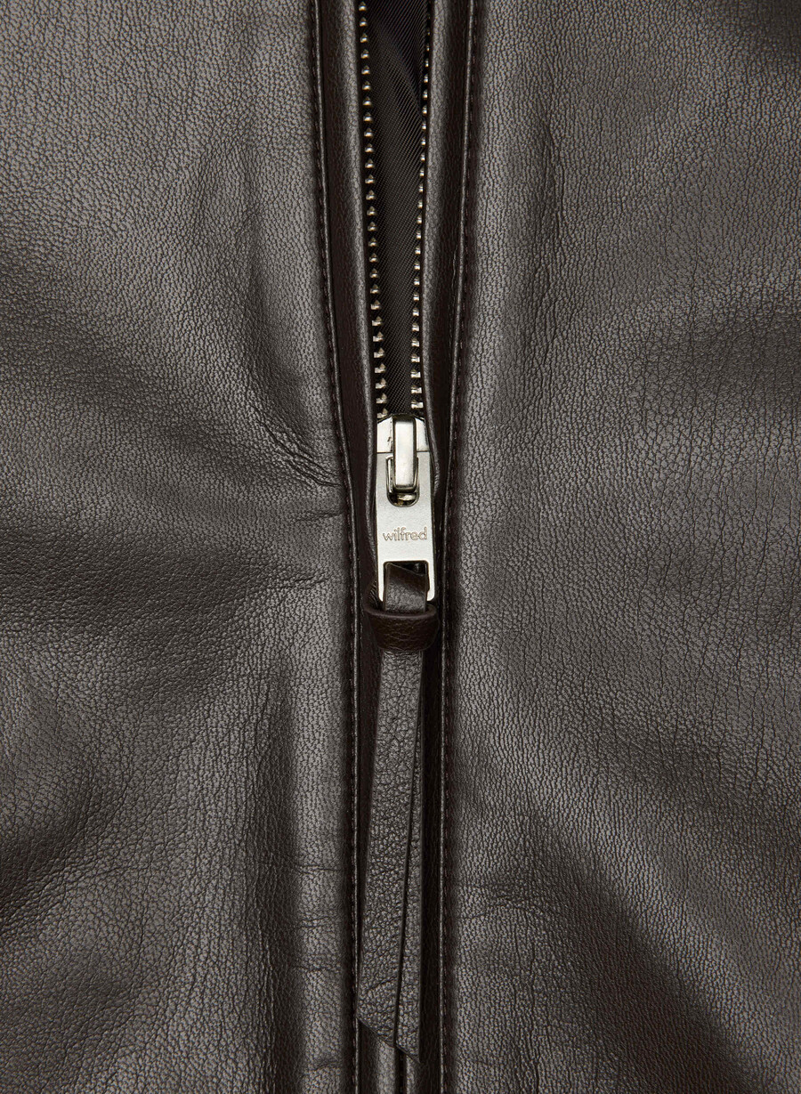 falcon jakke - unreal leather rich mocha brun