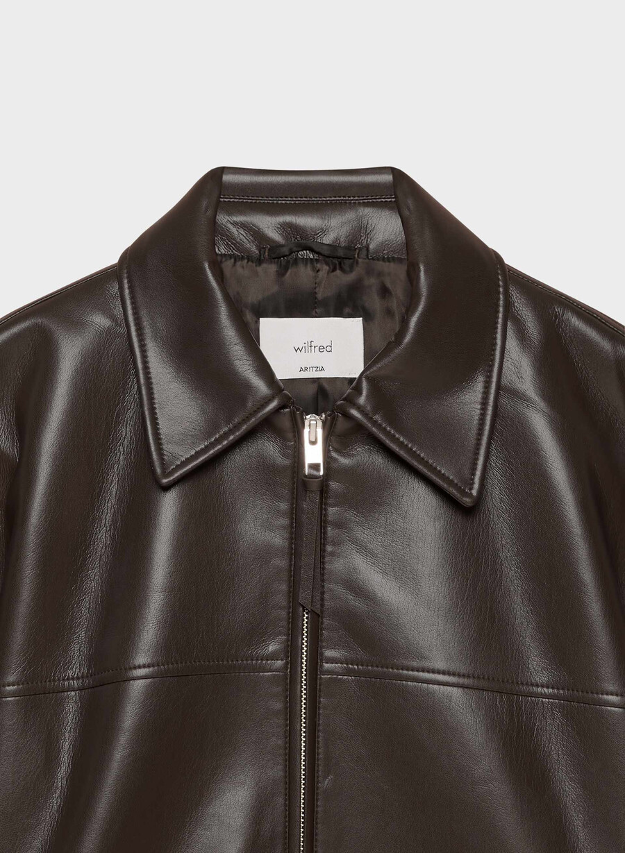 falcon jakke - unreal leather rich mocha brun