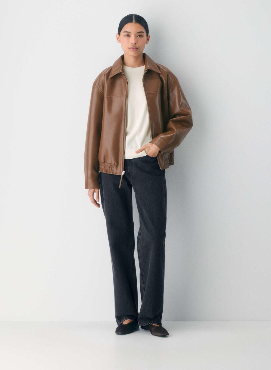 falcon jakke - unreal leather chocolatier brun