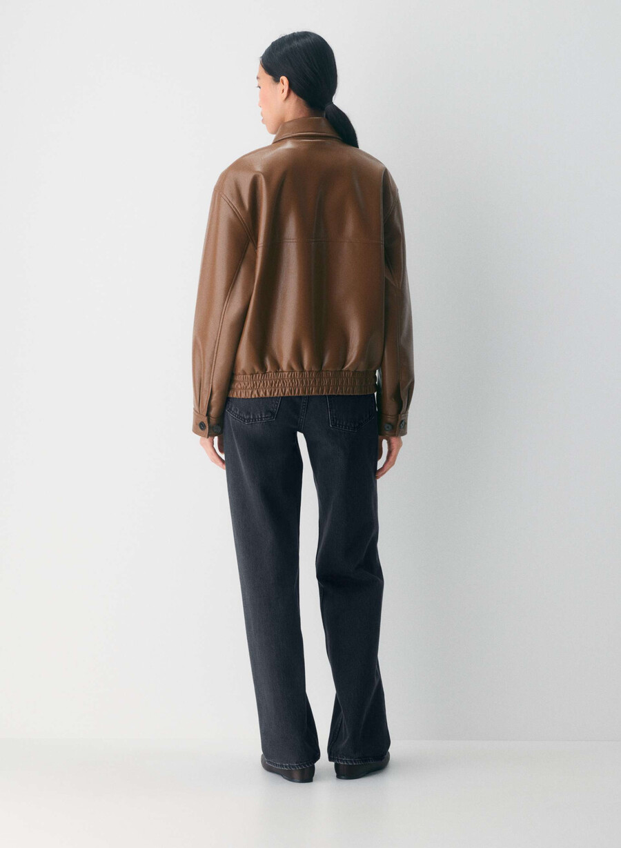 falcon jakke - unreal leather chocolatier brun