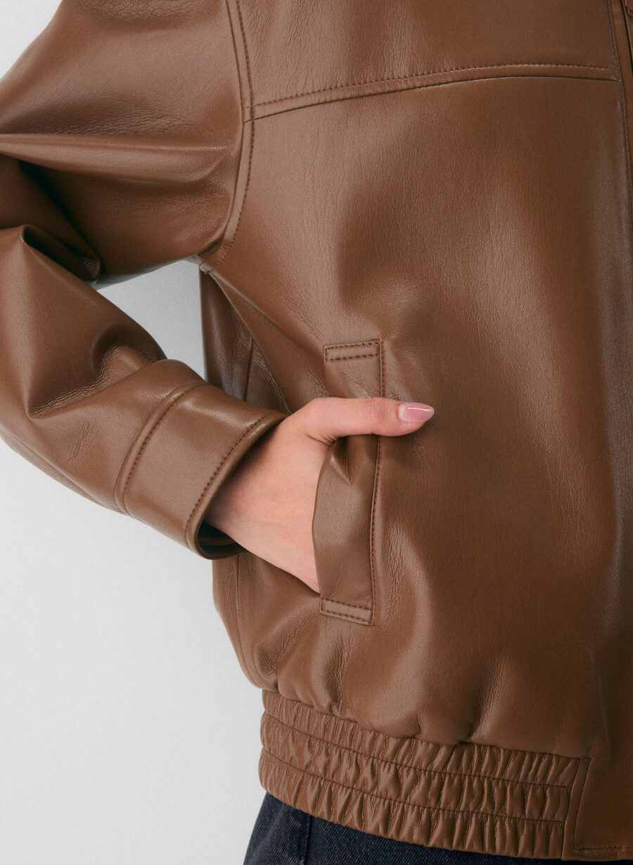 falcon jakke - unreal leather chocolatier brun