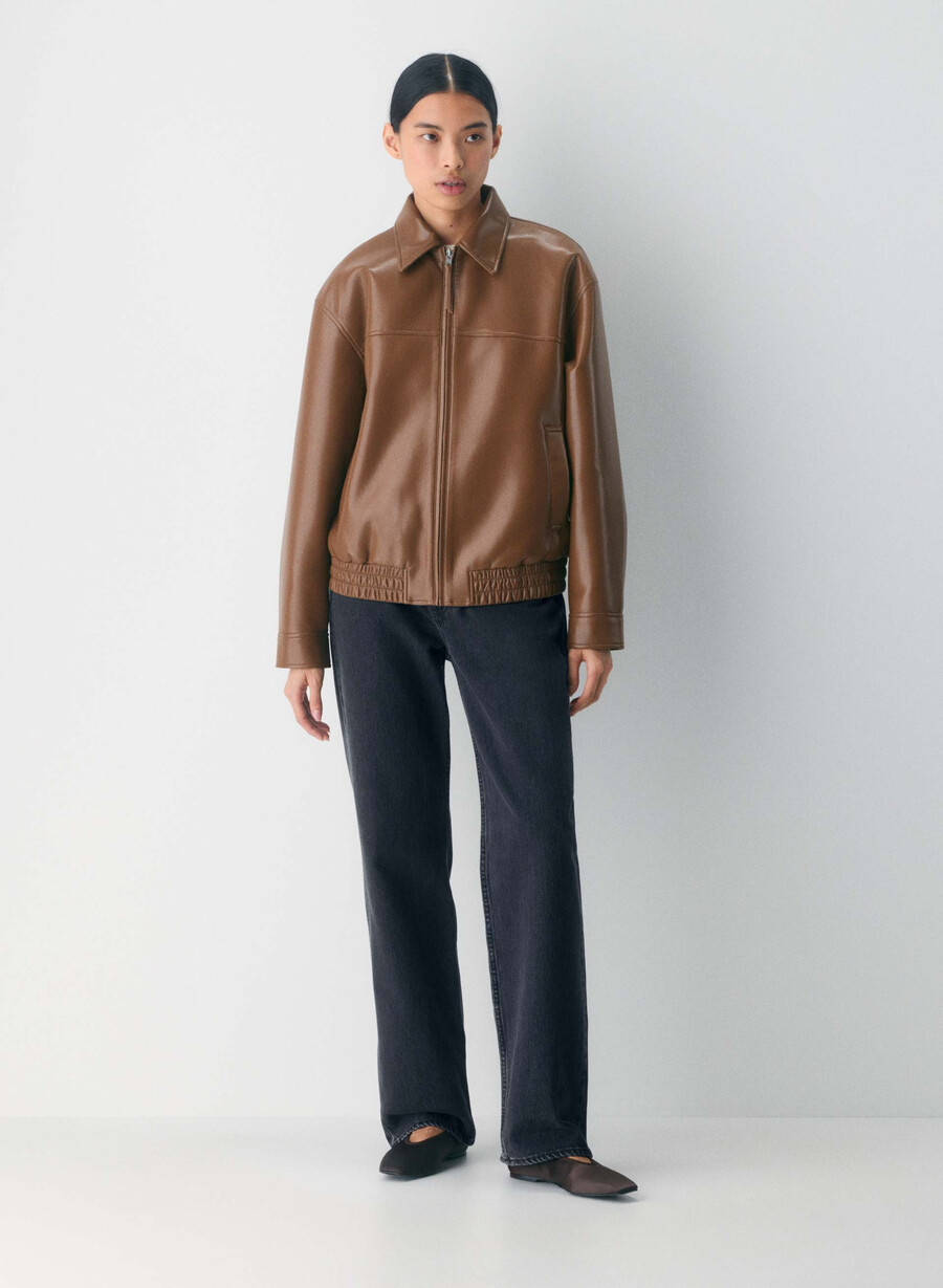 falcon jakke - unreal leather chocolatier brun
