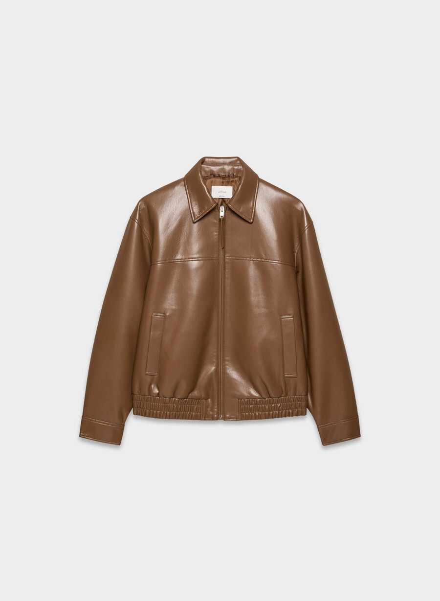 falcon jakke - unreal leather chocolatier brun
