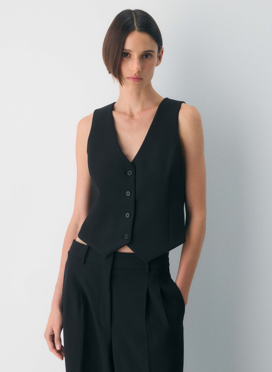 deniro vest - reessential svart
