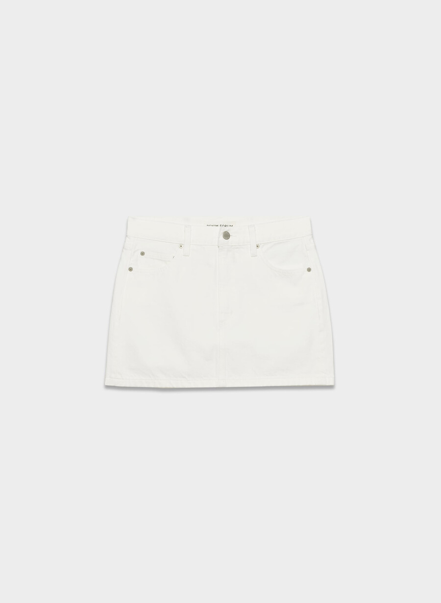 denim forum 90-tallets ricci-denimskjørt en liten hvit lØgn