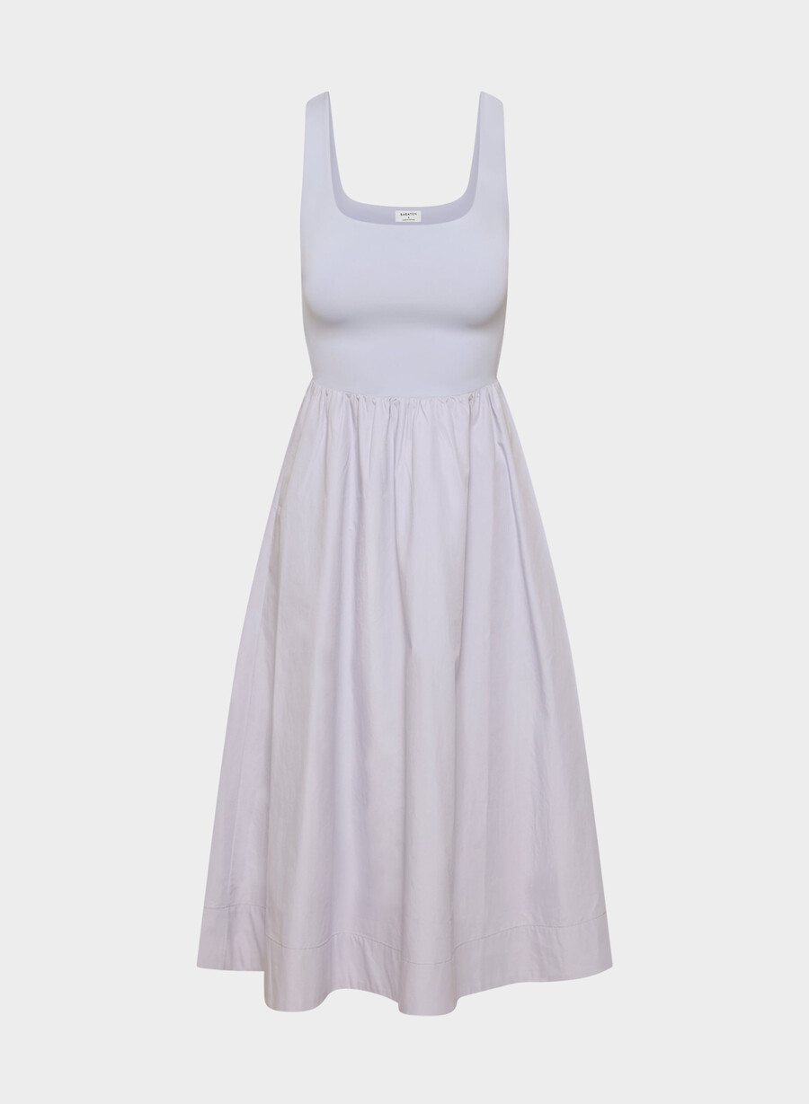 revive poplin kjole villblomster lila