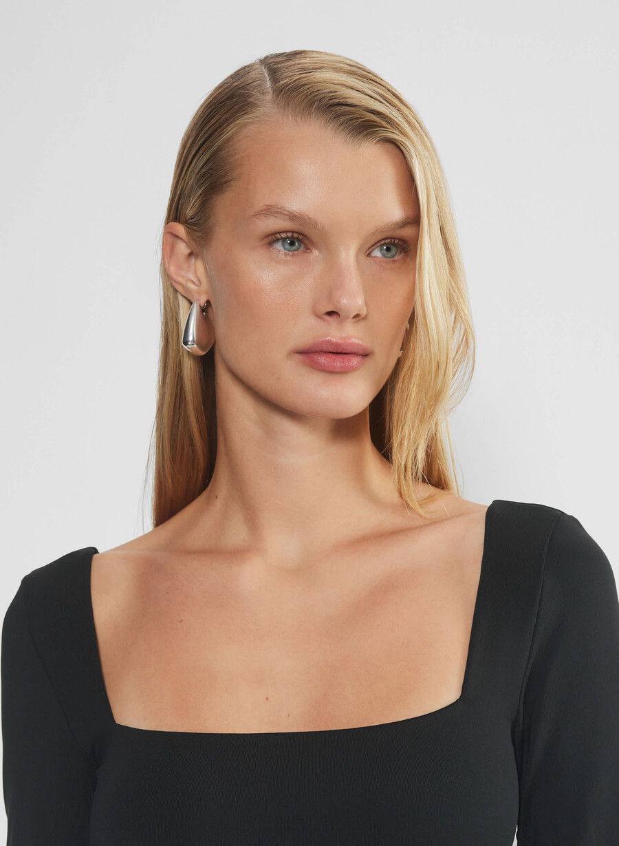 original contour squareneck hip langermet svart