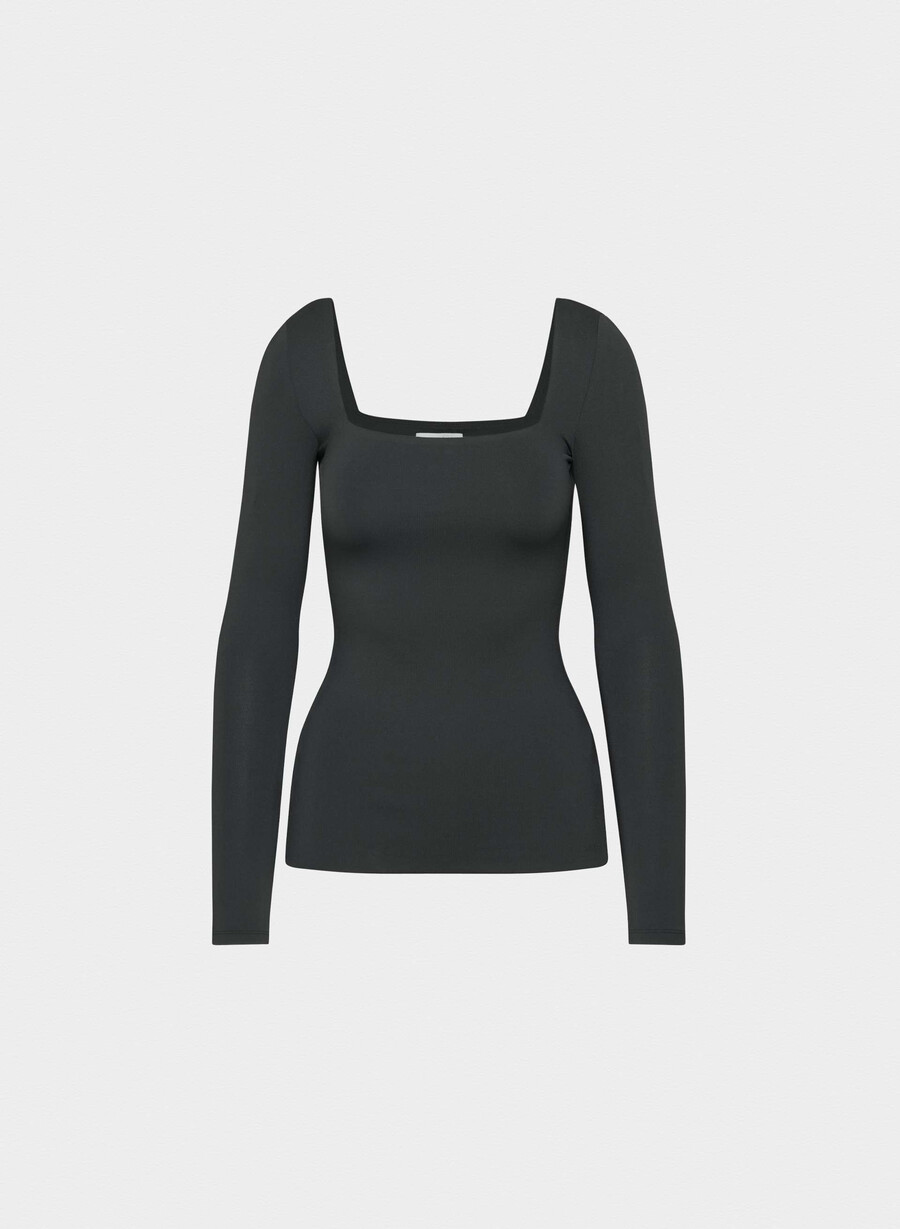 original contour squareneck hip langermet svart