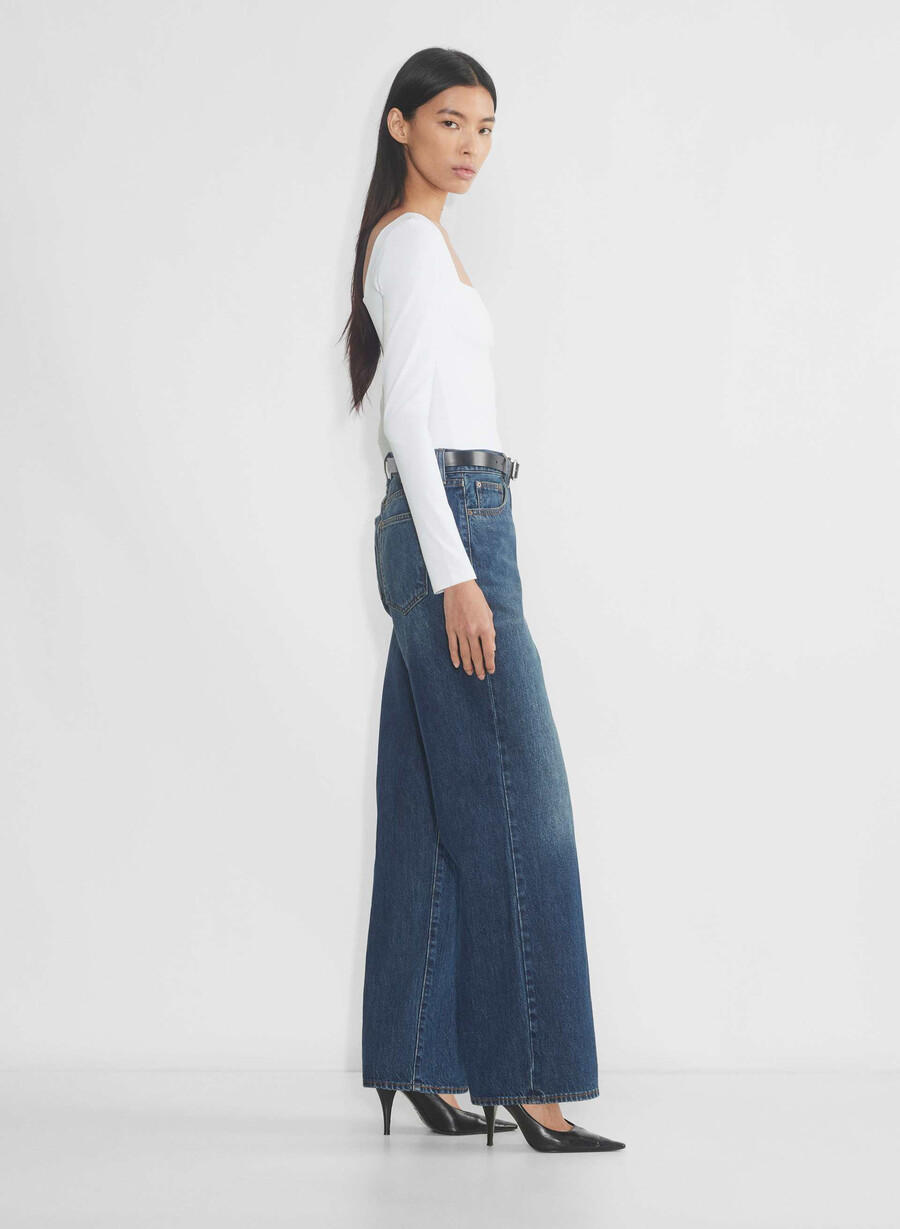 original contour squareneck hip langermet knallhvit
