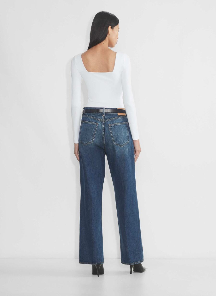 original contour squareneck hip langermet knallhvit