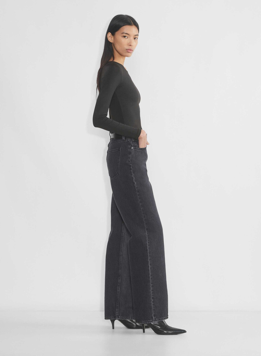 original contour crew hip langermet knallhvit