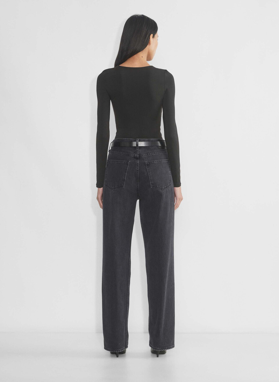 original contour crew hip langermet knallhvit