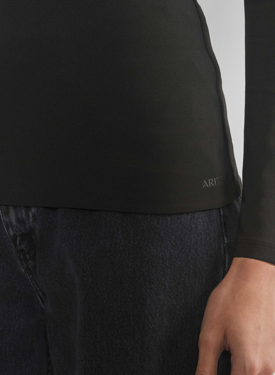 original contour crew hip langermet knallhvit