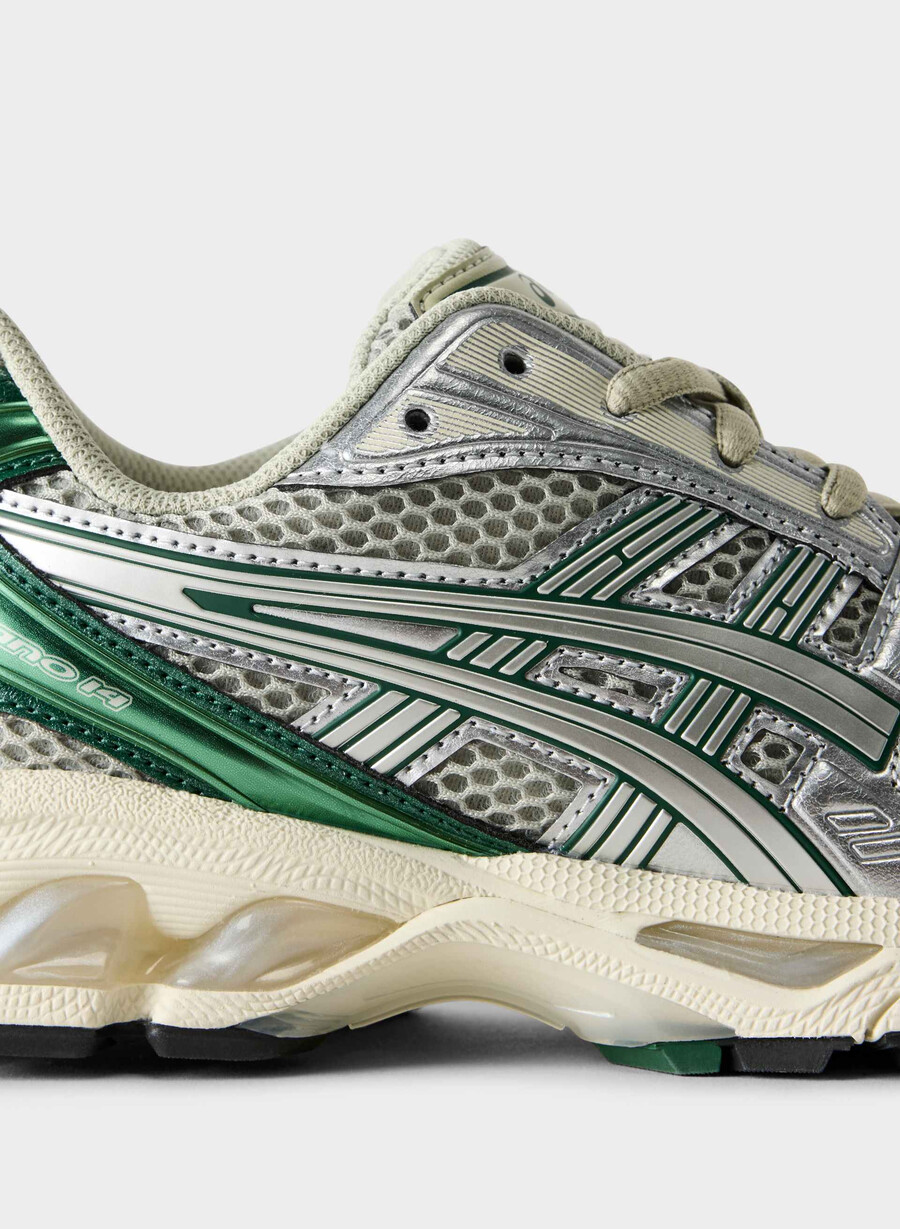 asics gel-kayano 14 dr lf grn pure slvr