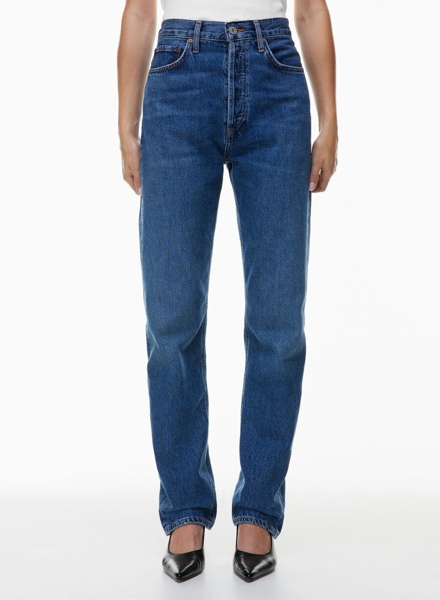 agolde 90-talls lange jeans med pinch waist control