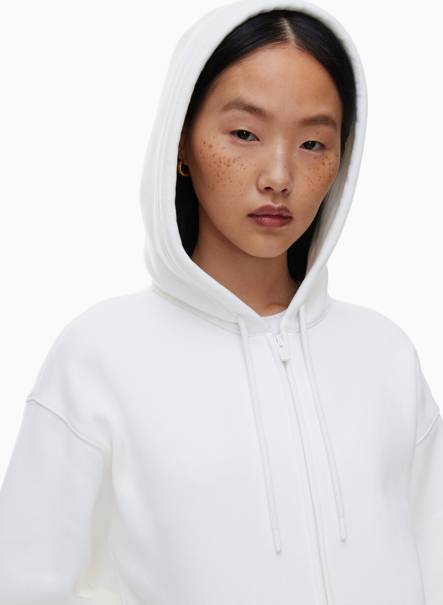koselig fleece-hettegenser med glidelås og kjærestelogo fra scarab