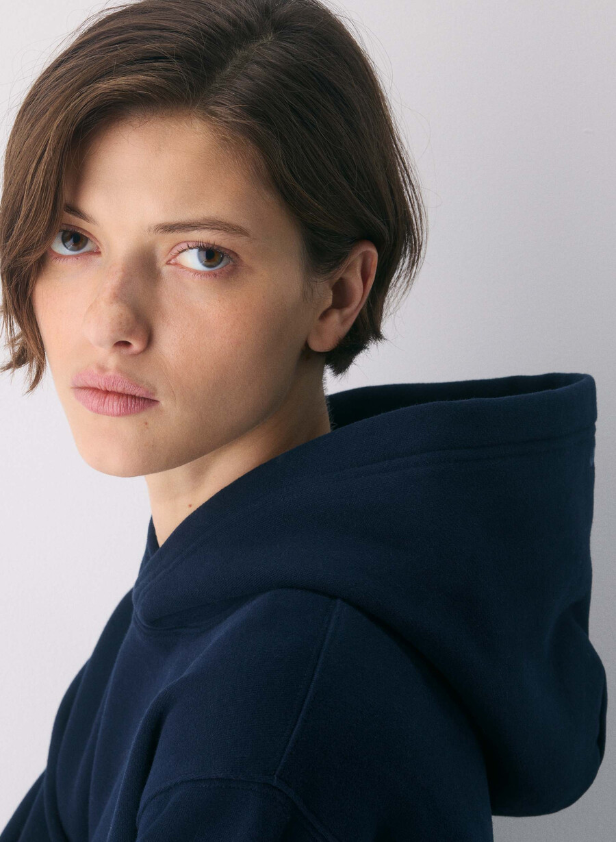 koselig fleece-hettegenser med perfekt passform admiral