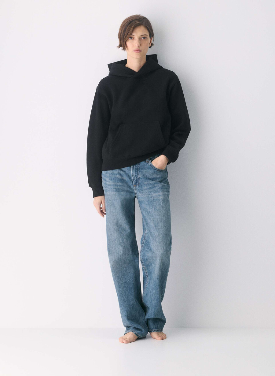 koselig fleece perfect hettegenser svart