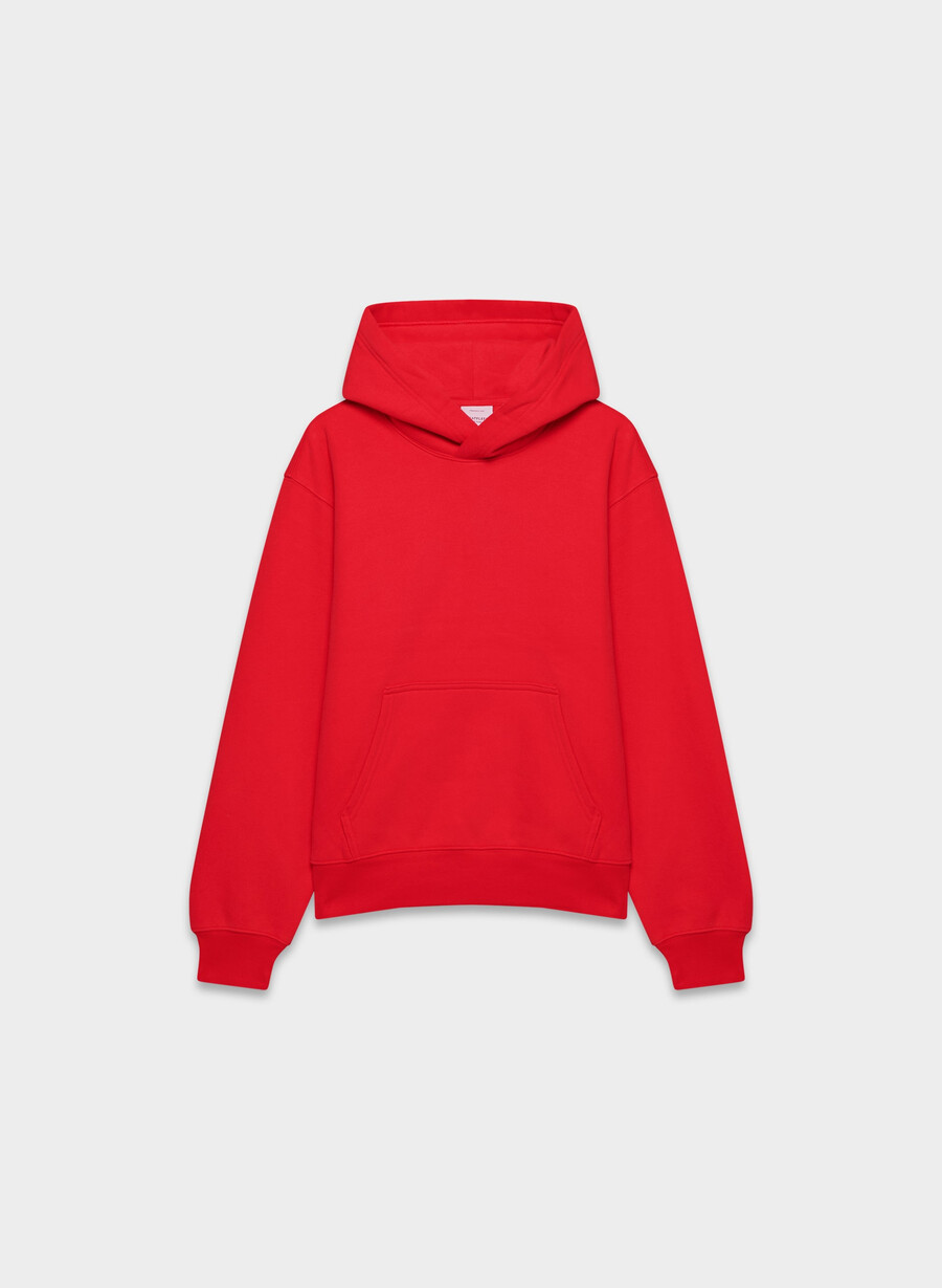 koselig fleece-hettegenser med perfekt passform blinkende rød