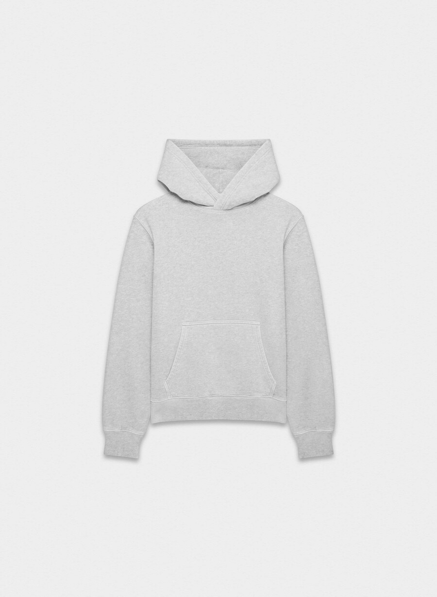 koselig hettegenser i fleece med perfekt passform heather chrome