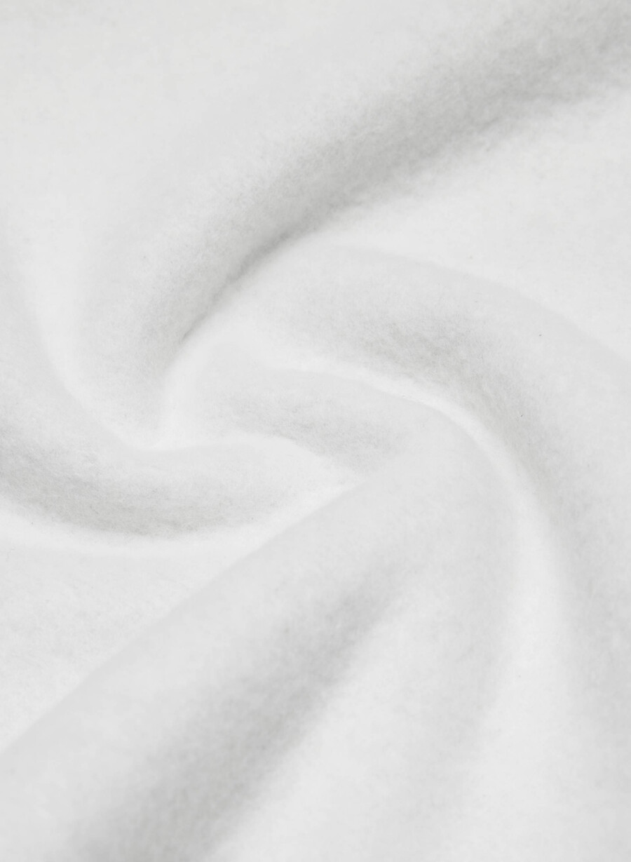 koselig fleece perfect crew-genser i melange med lyserøde detaljer