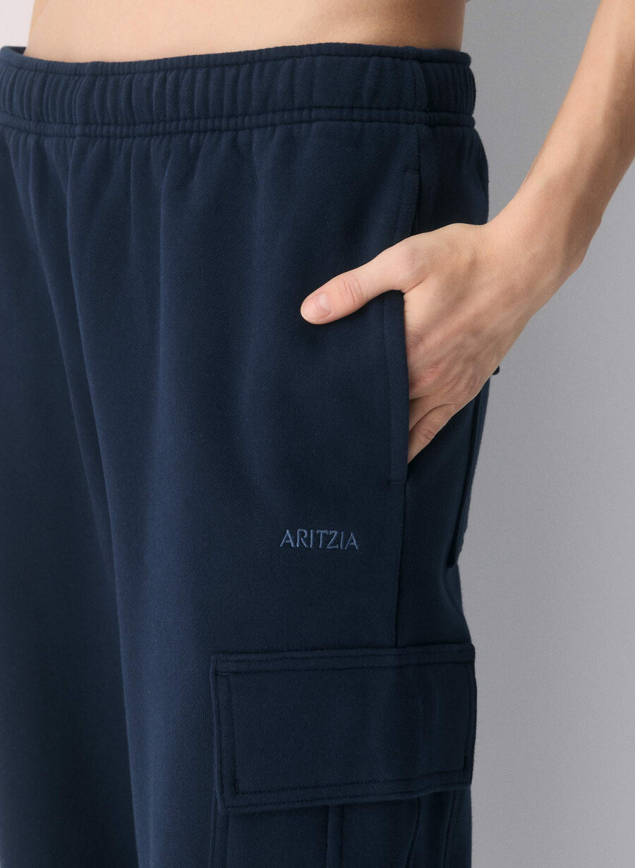 koselig svettefleece mega cargo joggebukse admiral