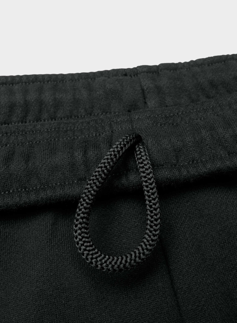 cozy sweatfleece mega cargo joggebukse svart