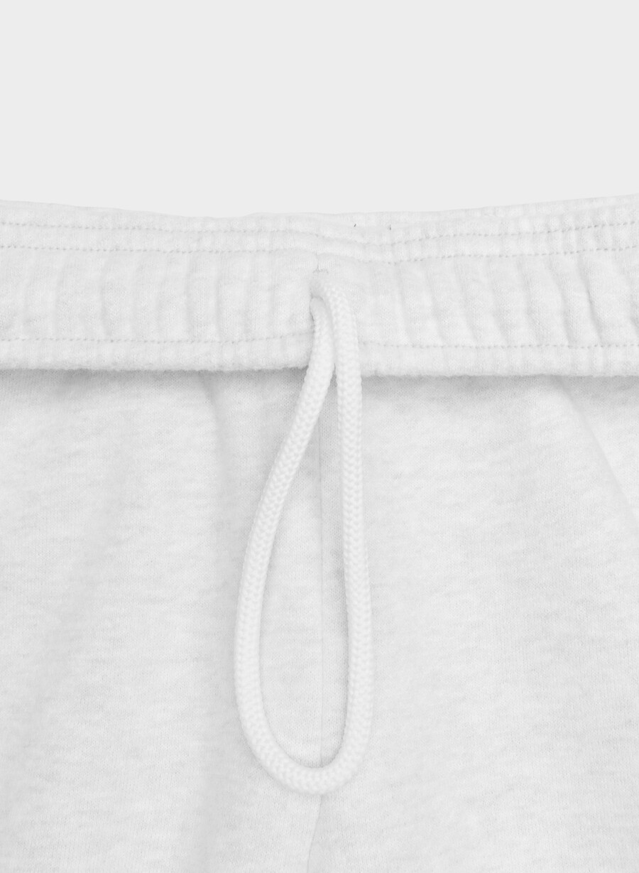 cozy sweatfleece mega cargo joggebukse i hvitt med lyng