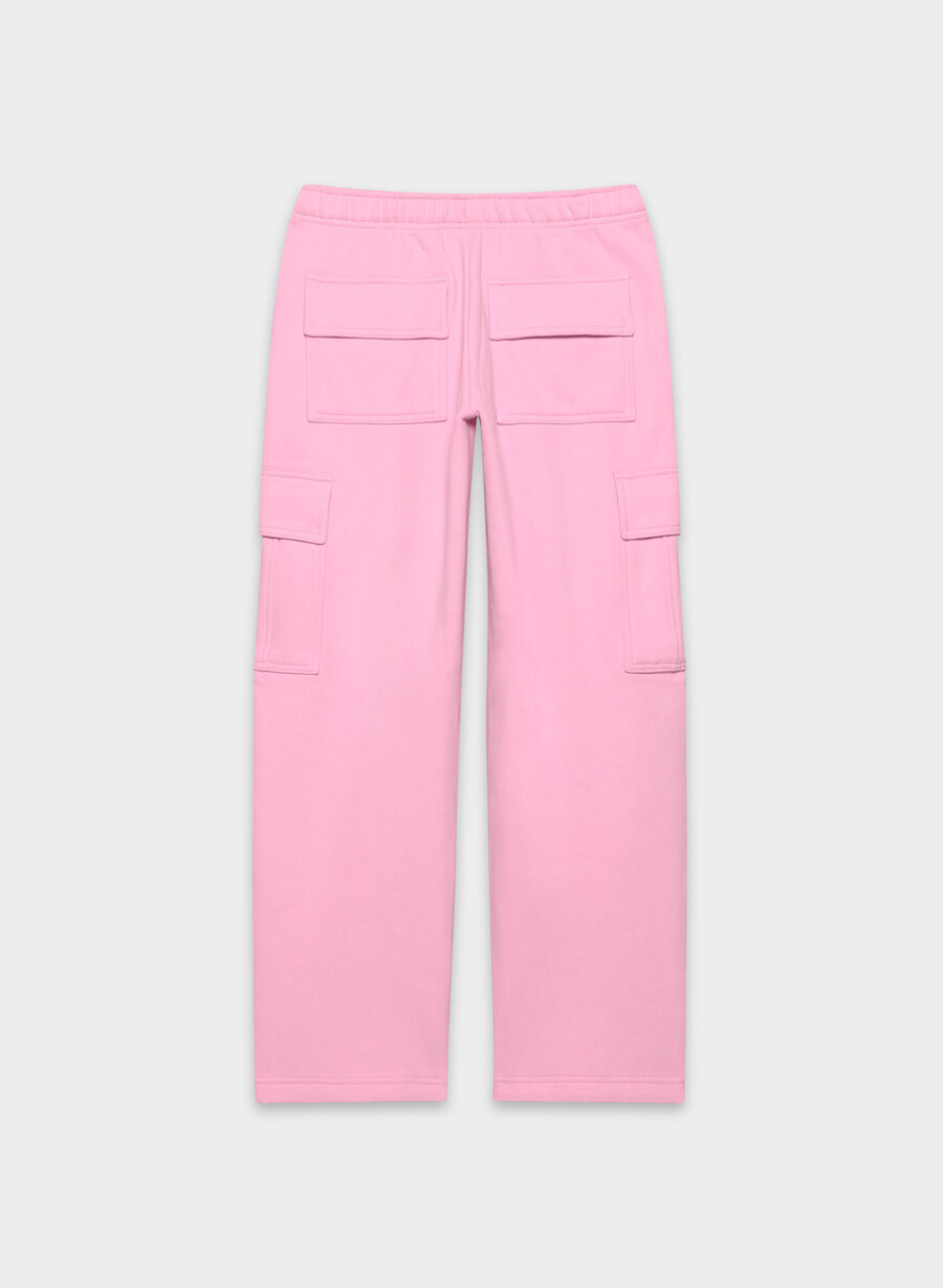 cozy sweatfleece mega cargo joggebukse morganite rosa