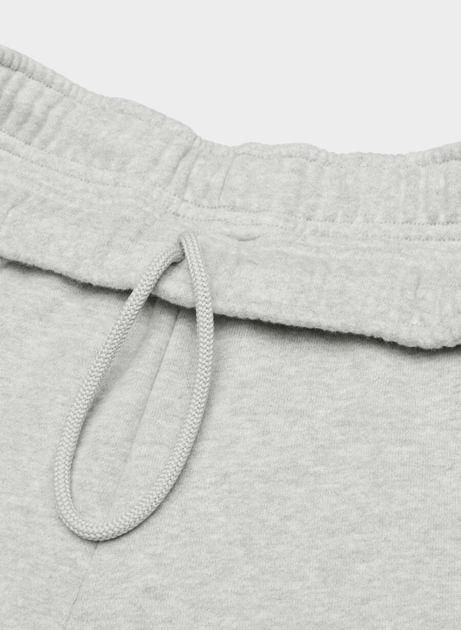 cozy sweatfleece mega cargo joggebukse i melange krom