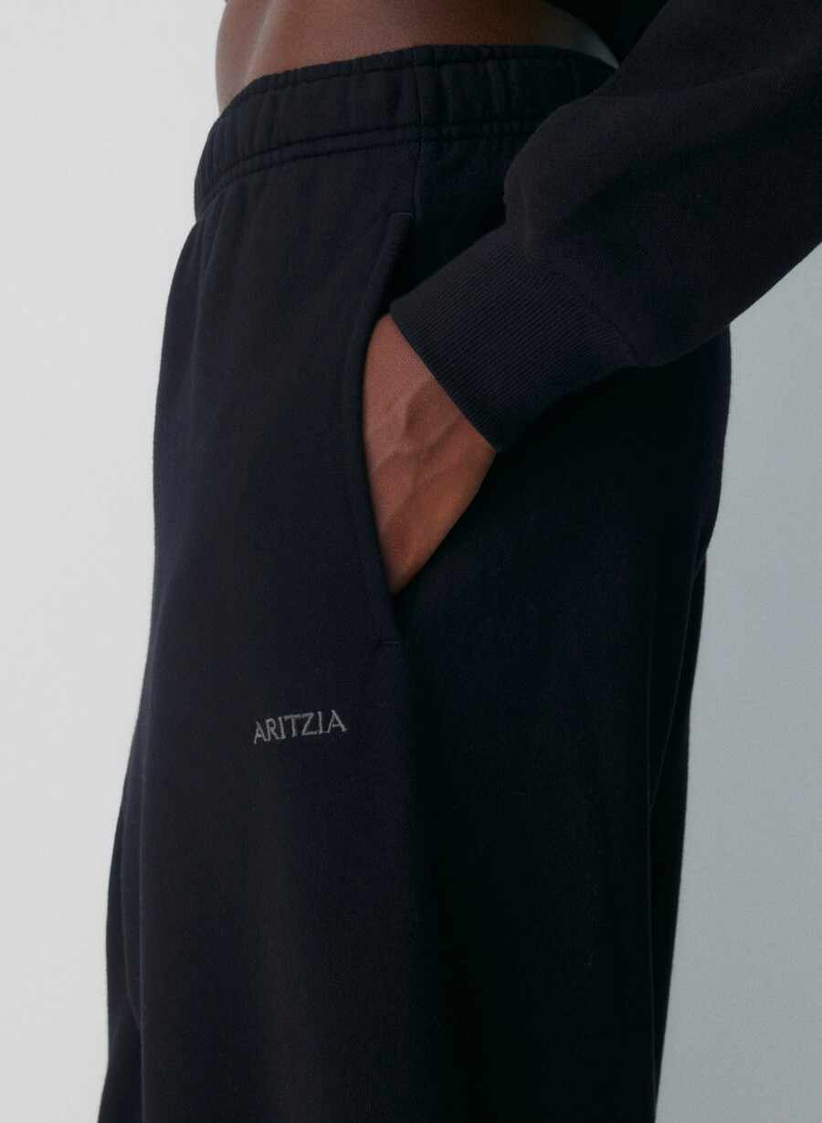koselig svettefleece mega joggebukse svart