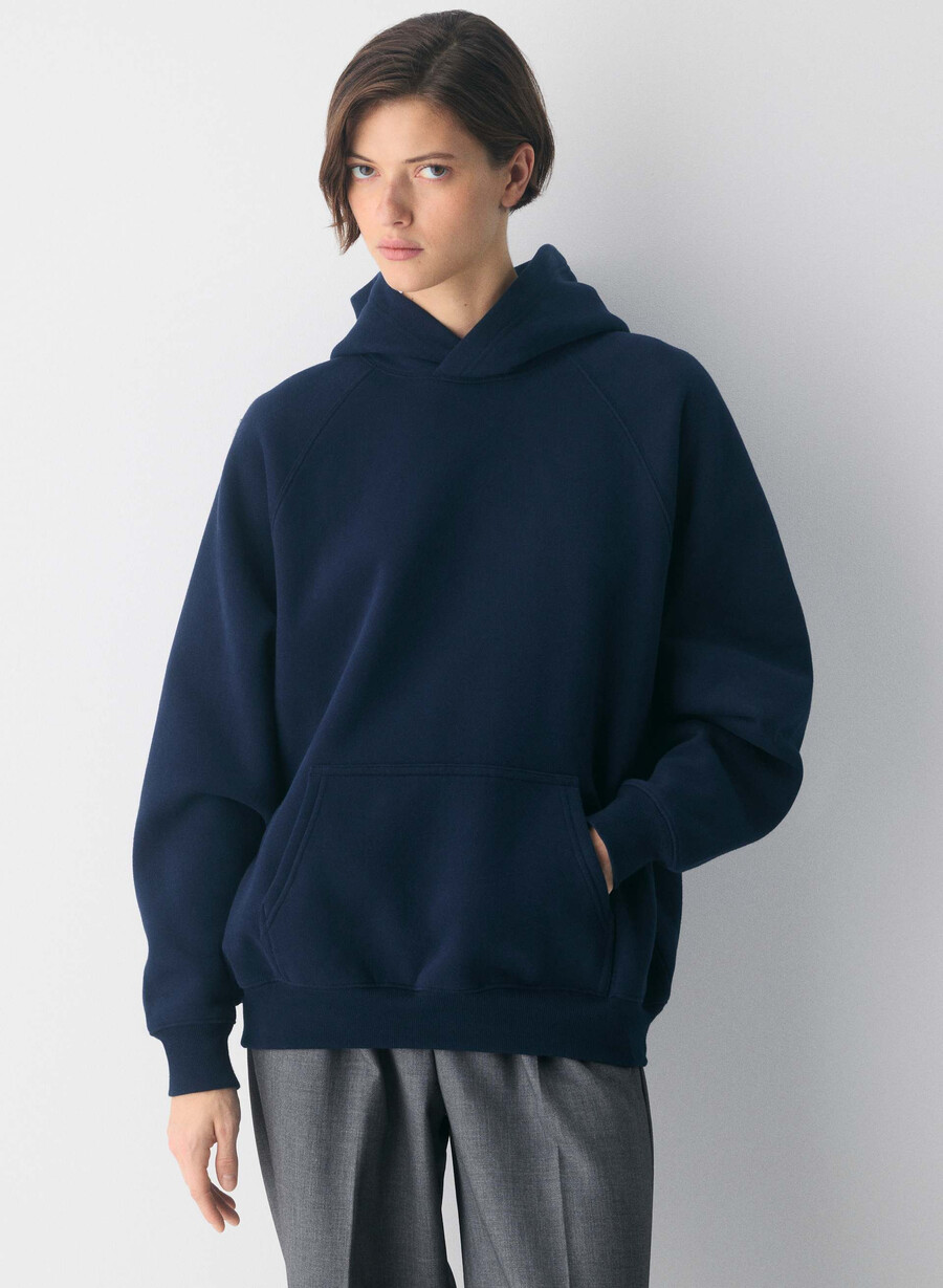koselig fleece mega raglan-hettegenser admiral