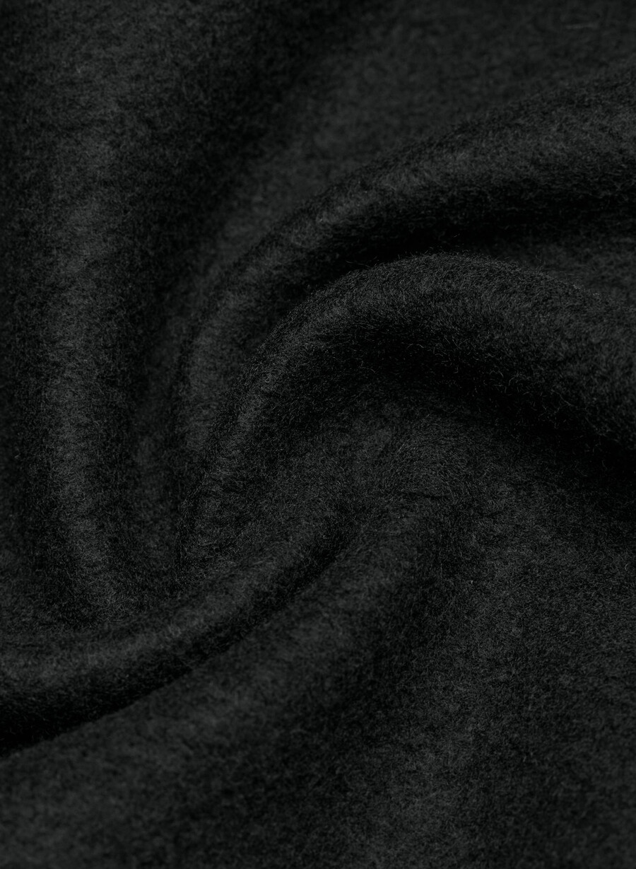 koselig fleece mega raglan hettegenser i svart