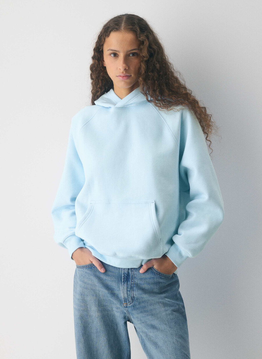 koselig fleece mega raglan hettegenser villa blÅ