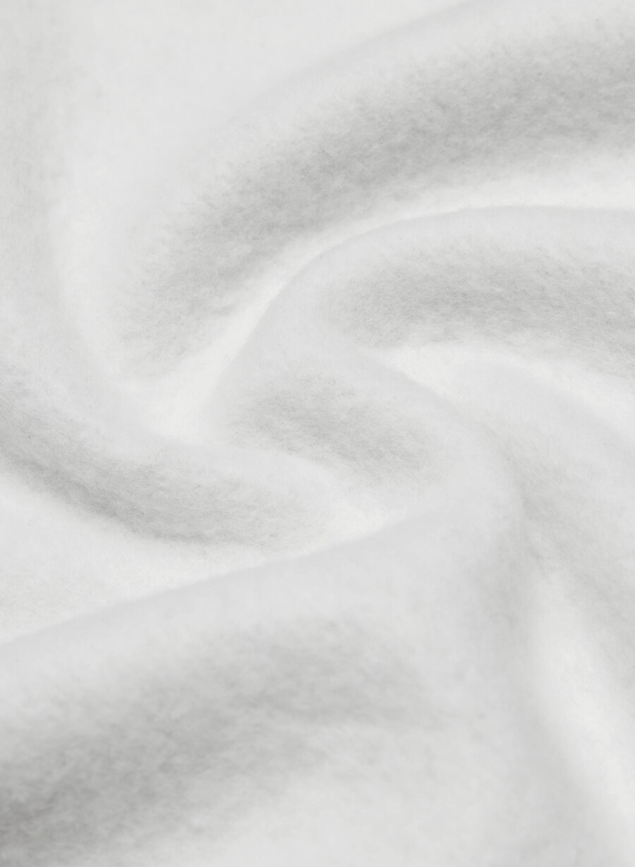 koselig hettegenser i fleece mega raglan i melange krom
