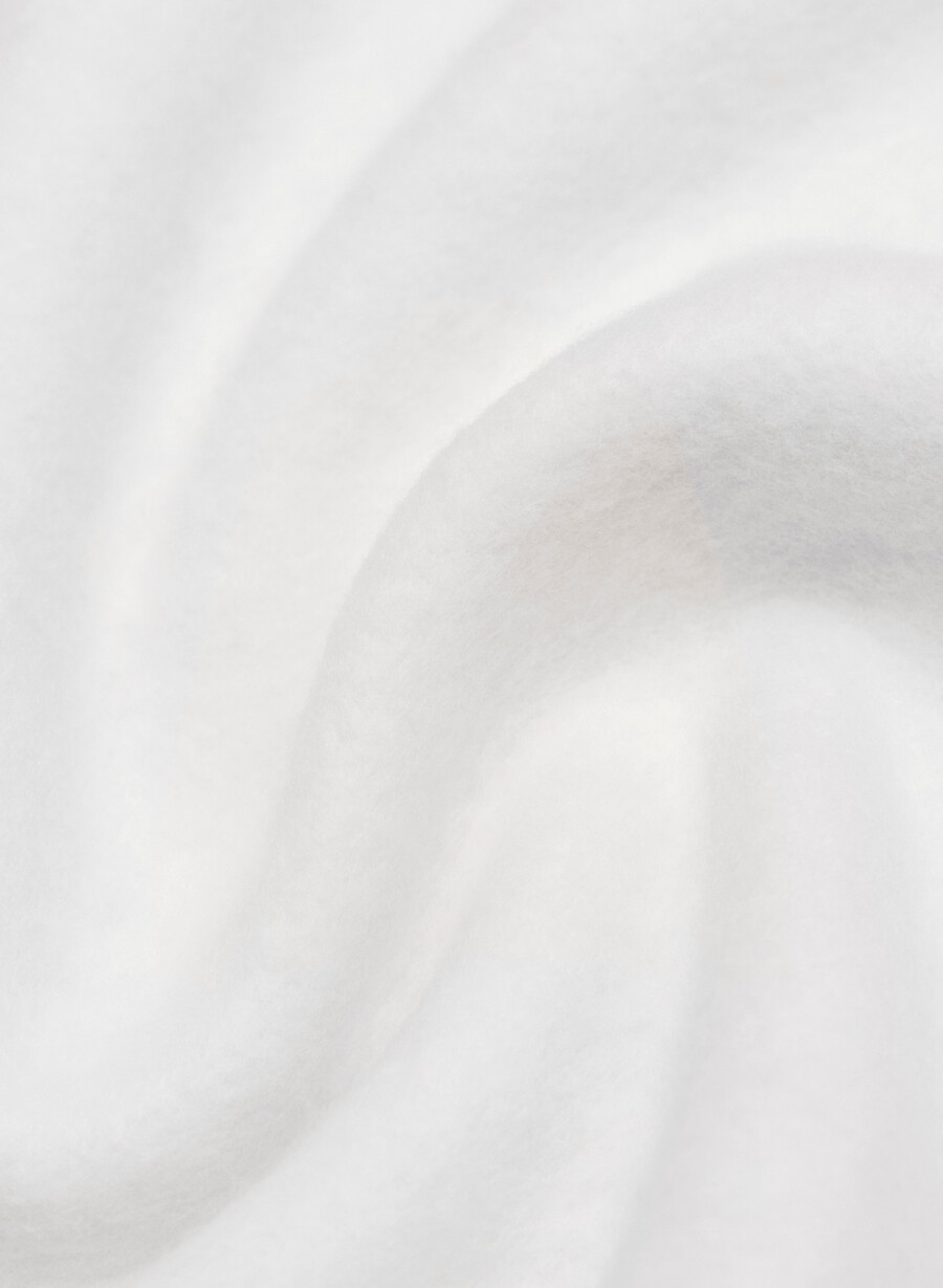 koselig fleece-genser med 12 glidelås i heather cloud white