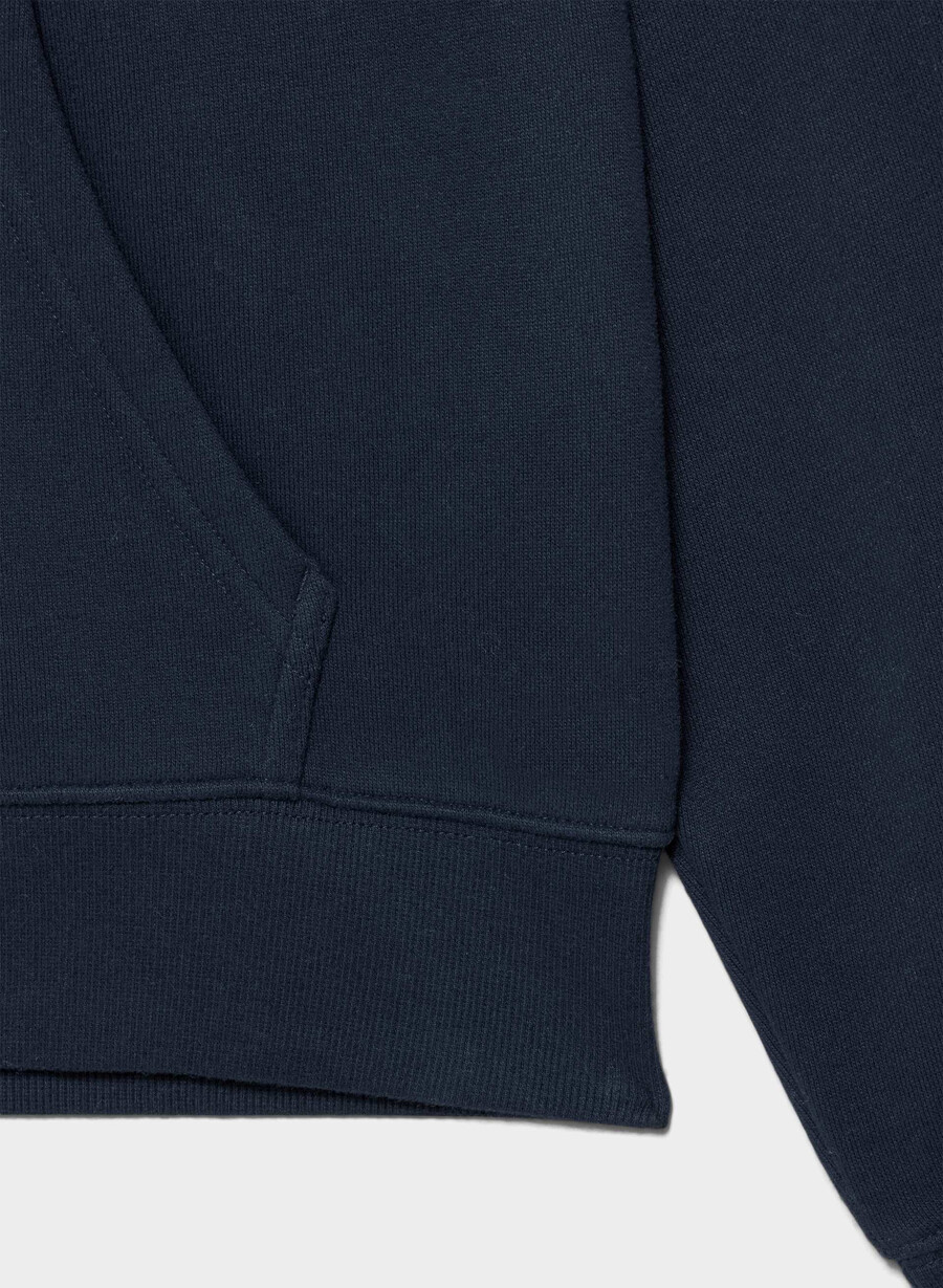 koselig fleece-hettegenser med glidelås admiral
