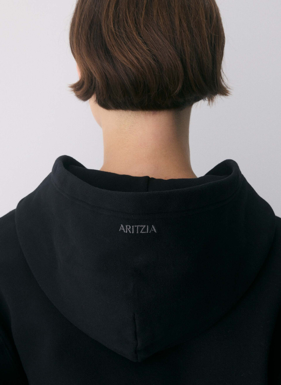 koselig fleece perfect zip hoodie svart
