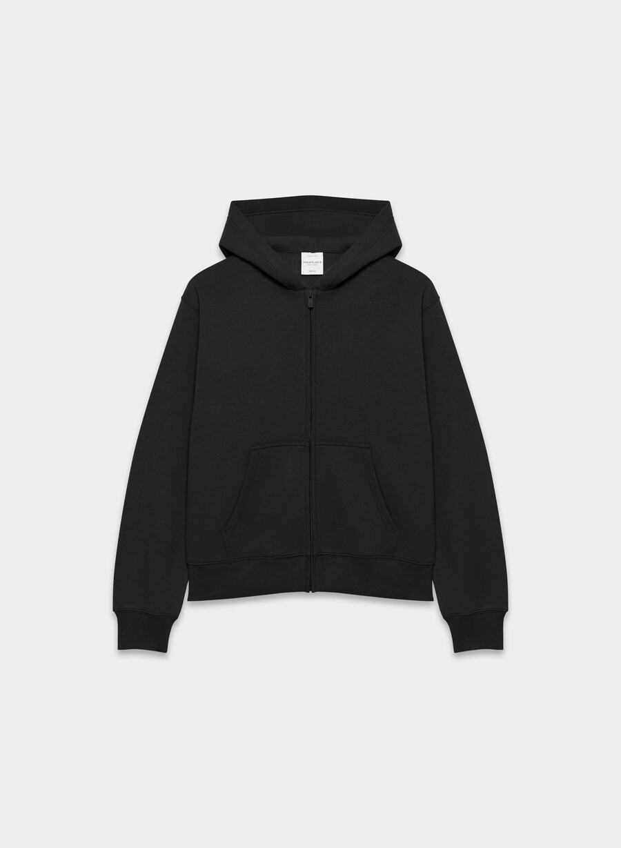 koselig fleece perfect zip hoodie svart