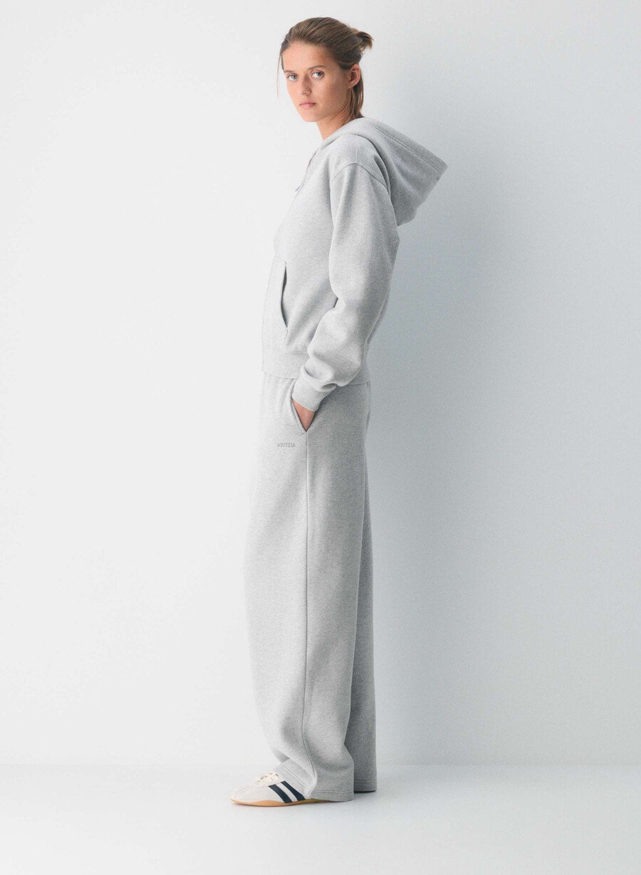 koselig hettegenser med fleece perfekt glidelås heather chrome