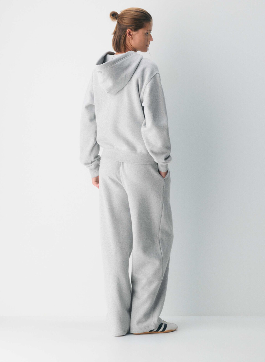 koselig hettegenser med fleece perfekt glidelås heather chrome