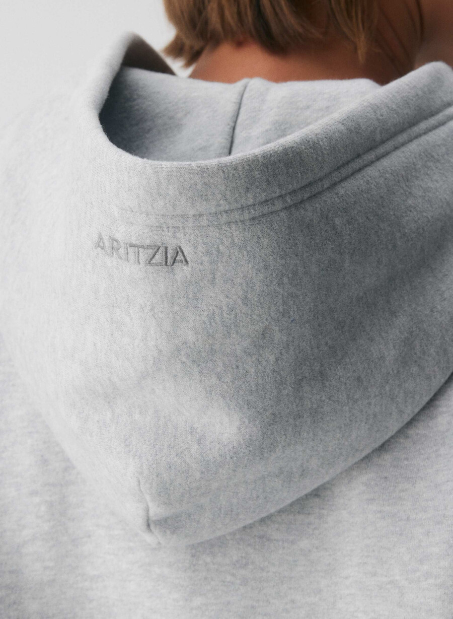koselig hettegenser med fleece perfekt glidelås heather chrome