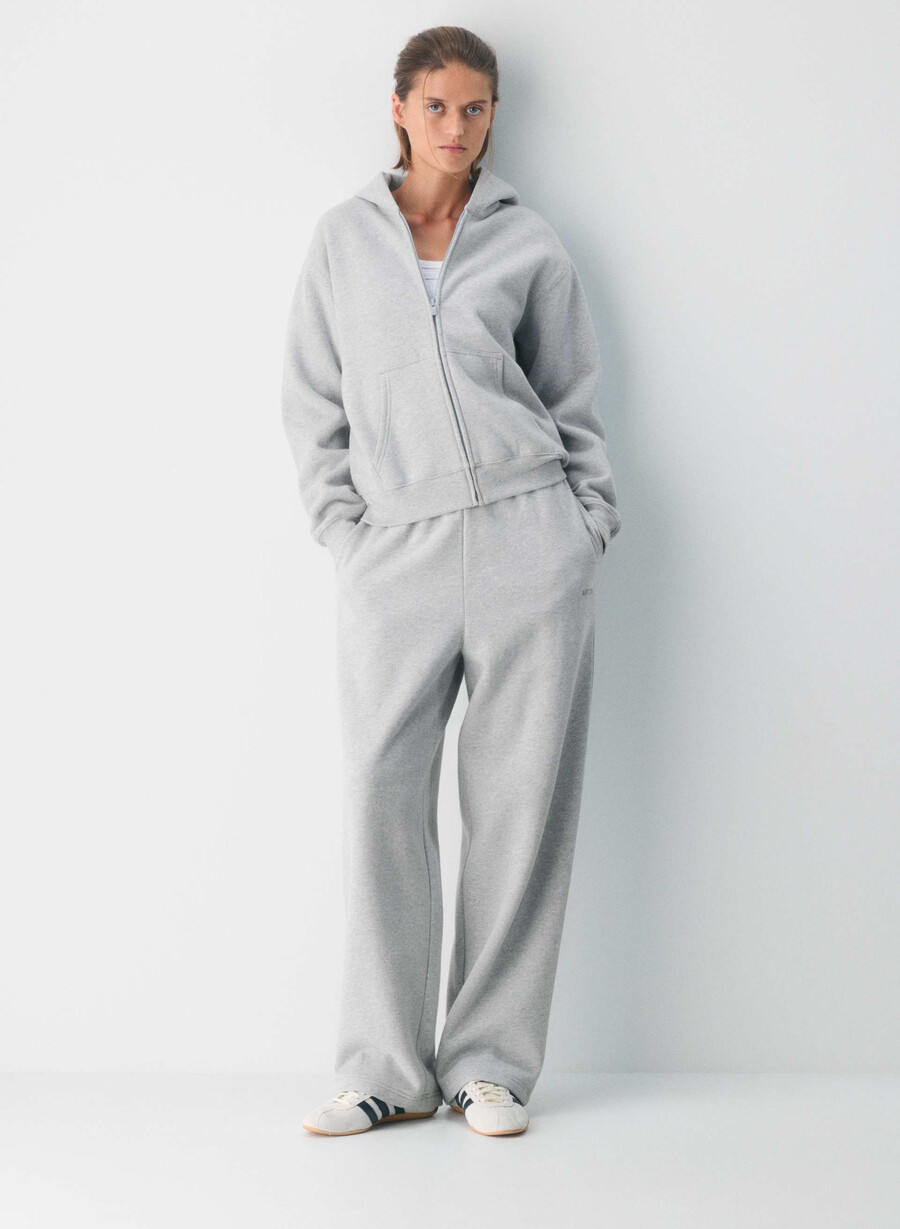 koselig hettegenser med fleece perfekt glidelås heather chrome